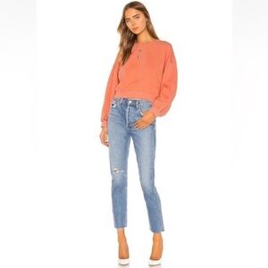 AGOLDE Jamie High Rise Distressed Straight Jeans Size 29